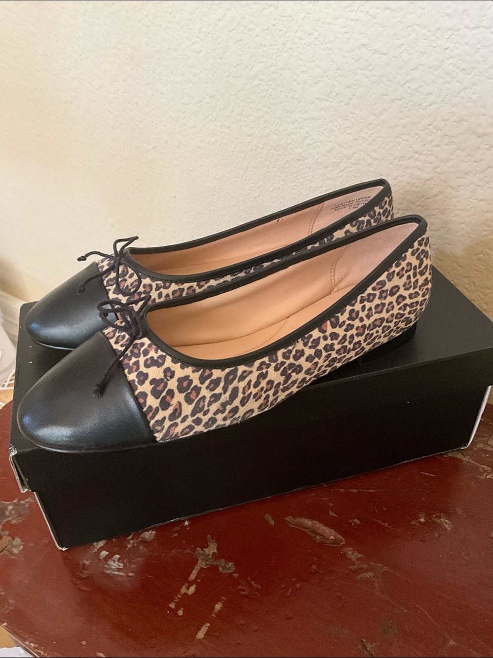 Talbots Ansly Toe Cap  Ballet Flat Shoes- Sesame Multi- 7.5- NIB